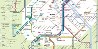비엔나 도시 교통 지도