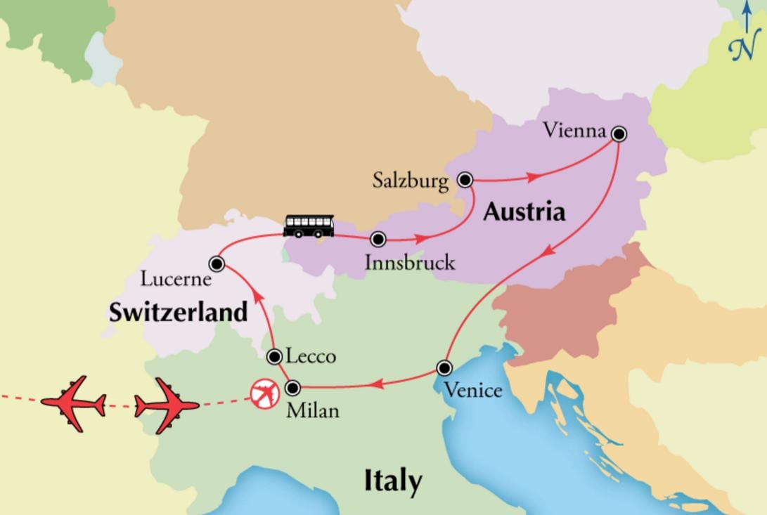 비엔나의지도 switzerlan