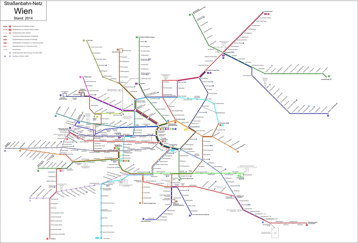 비엔나 strassenbahn 지도