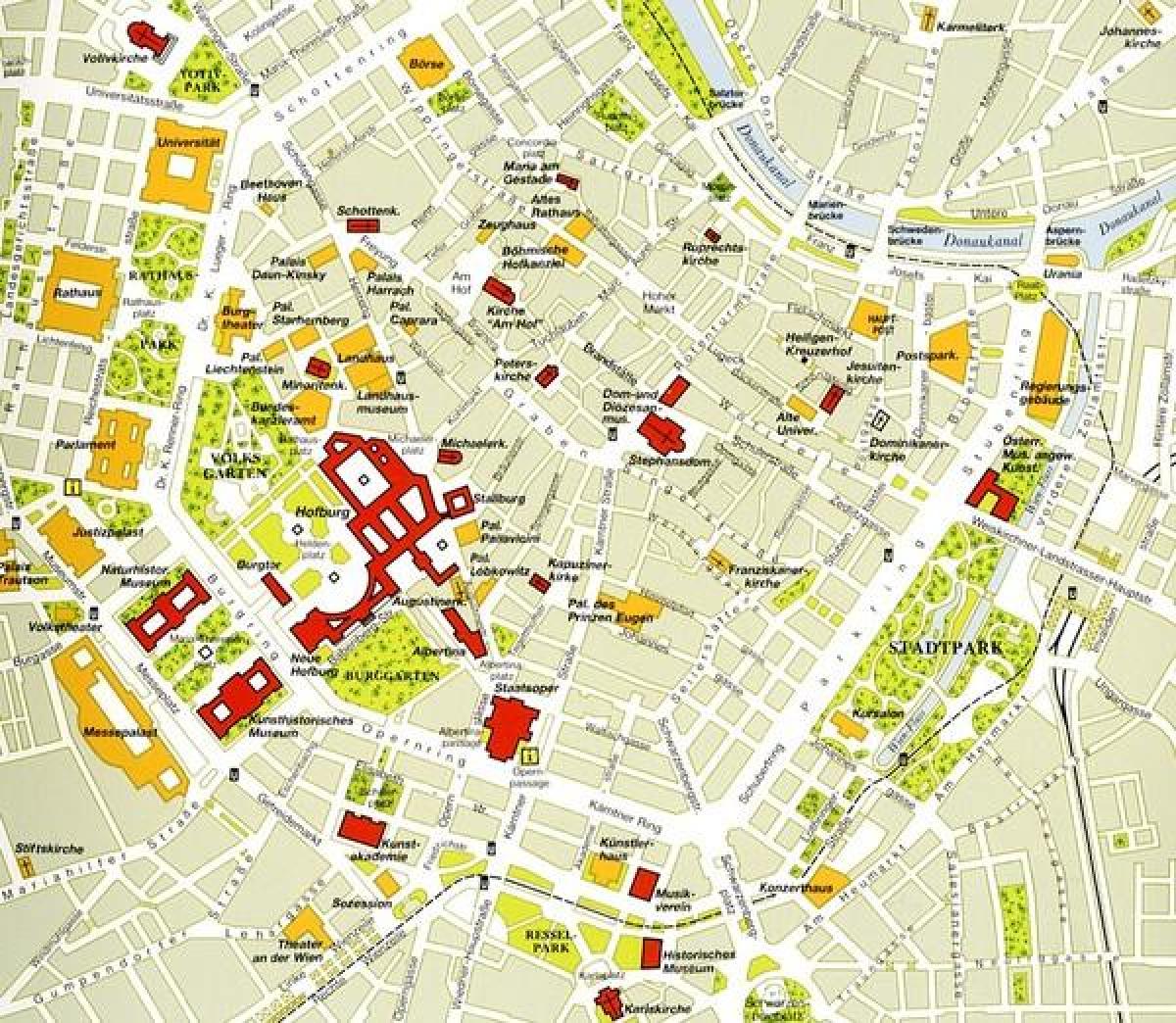 비엔나 역사적인 센터 지도