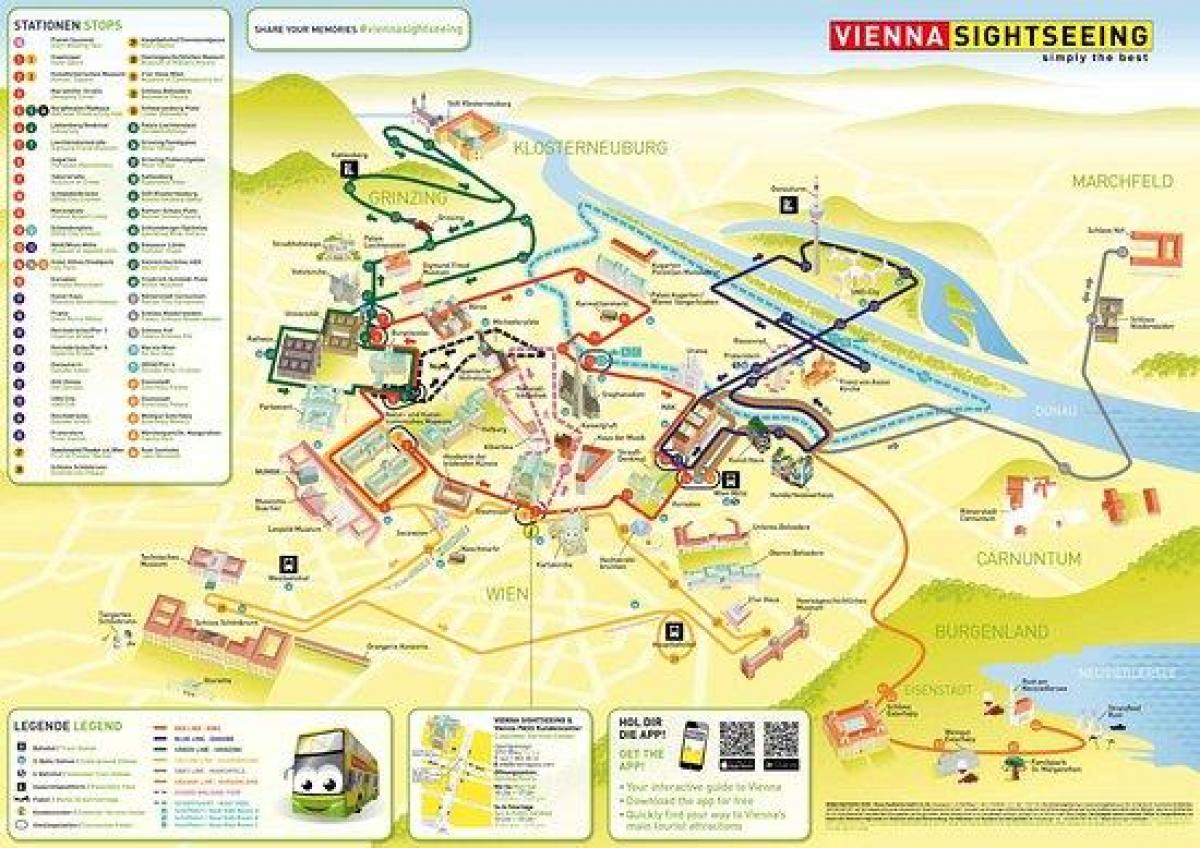 지도 관광 버스 비엔나