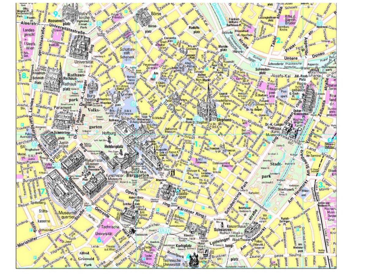 비엔나의 명소 맵