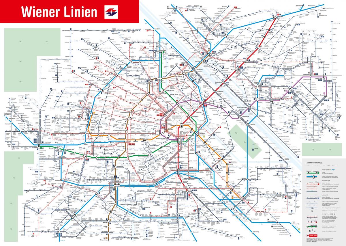 비엔나의지도 대중 교통 시스템