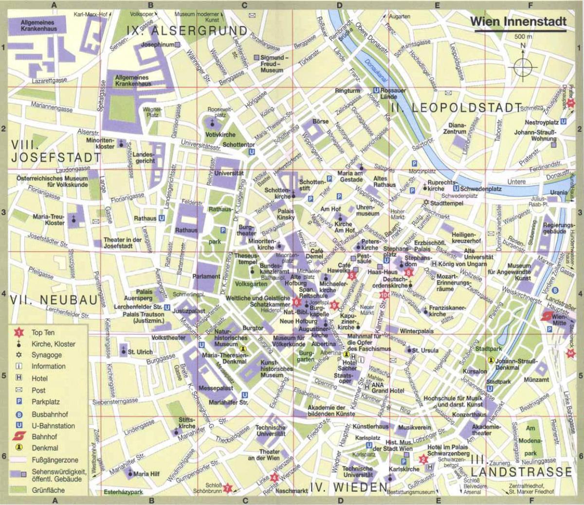 비엔나의 도시 지도