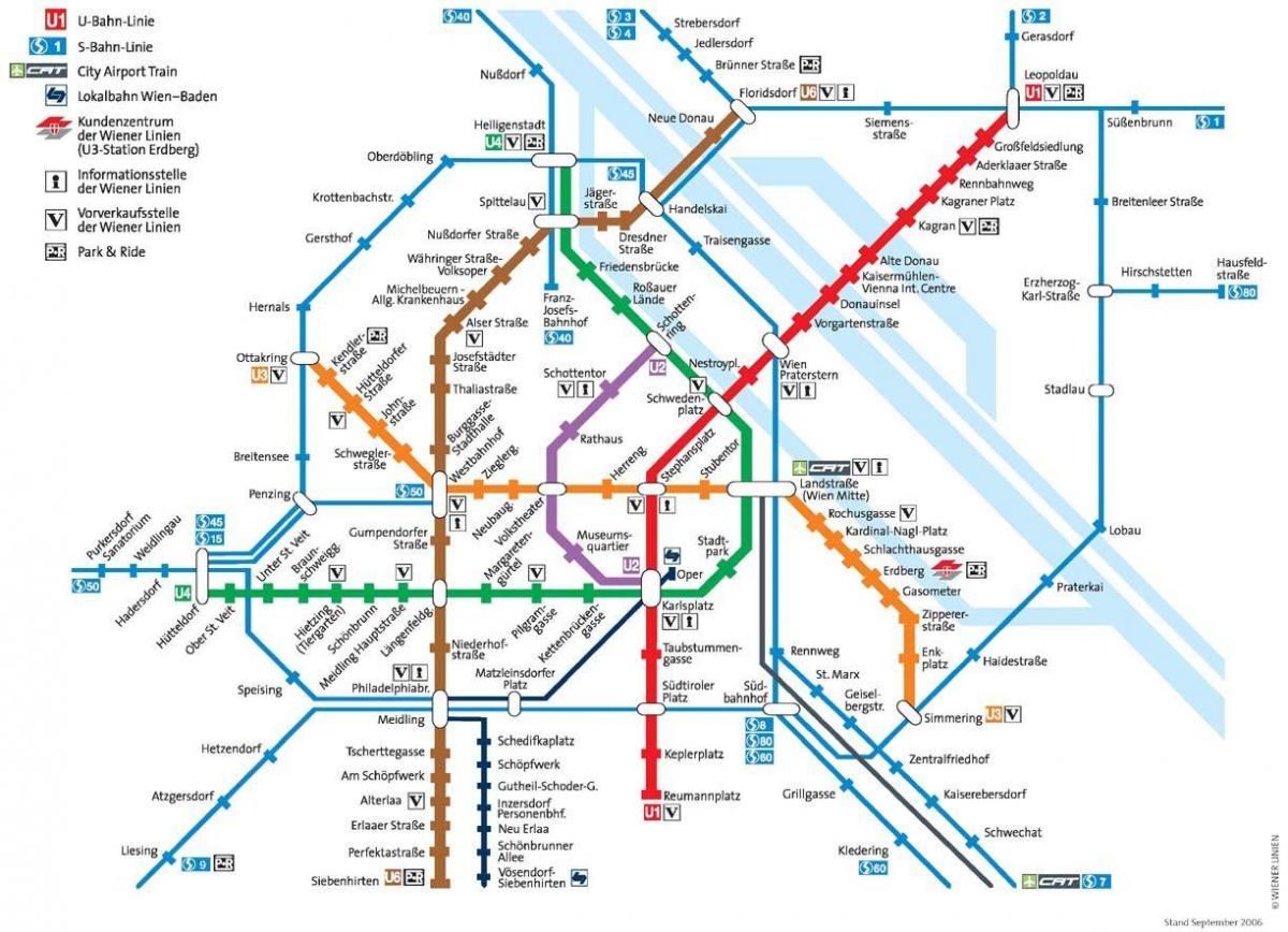 비엔나 대중 교통 지도