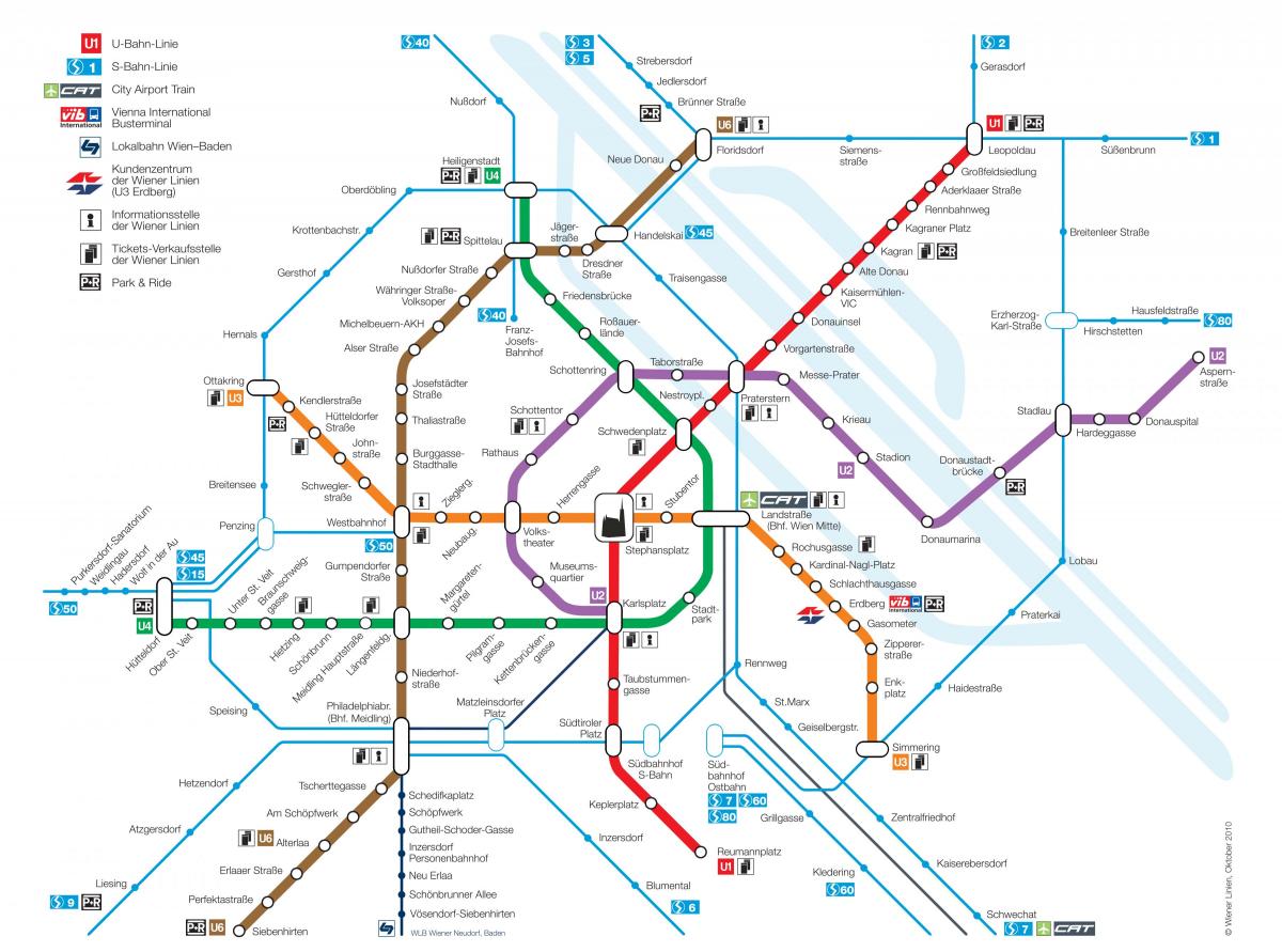 비엔나 대중 교통 지도