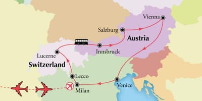 비엔나의지도 switzerlan