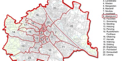 빈 bezirk 지도